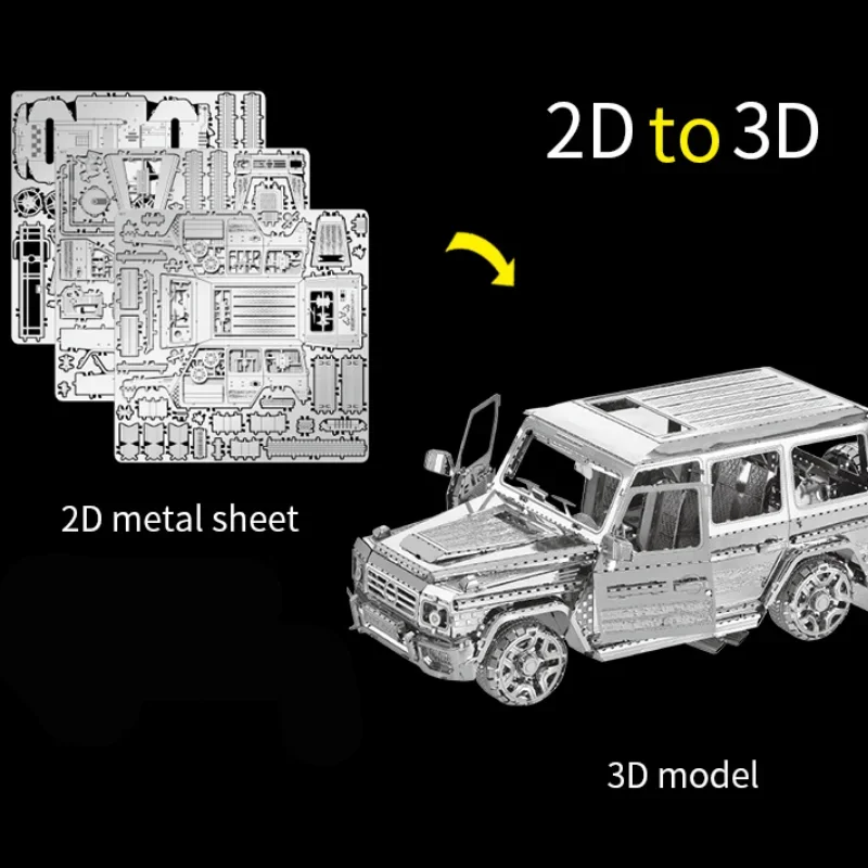 Rompecabezas de Metal 3D DIY para niños, juguetes educativos creativos