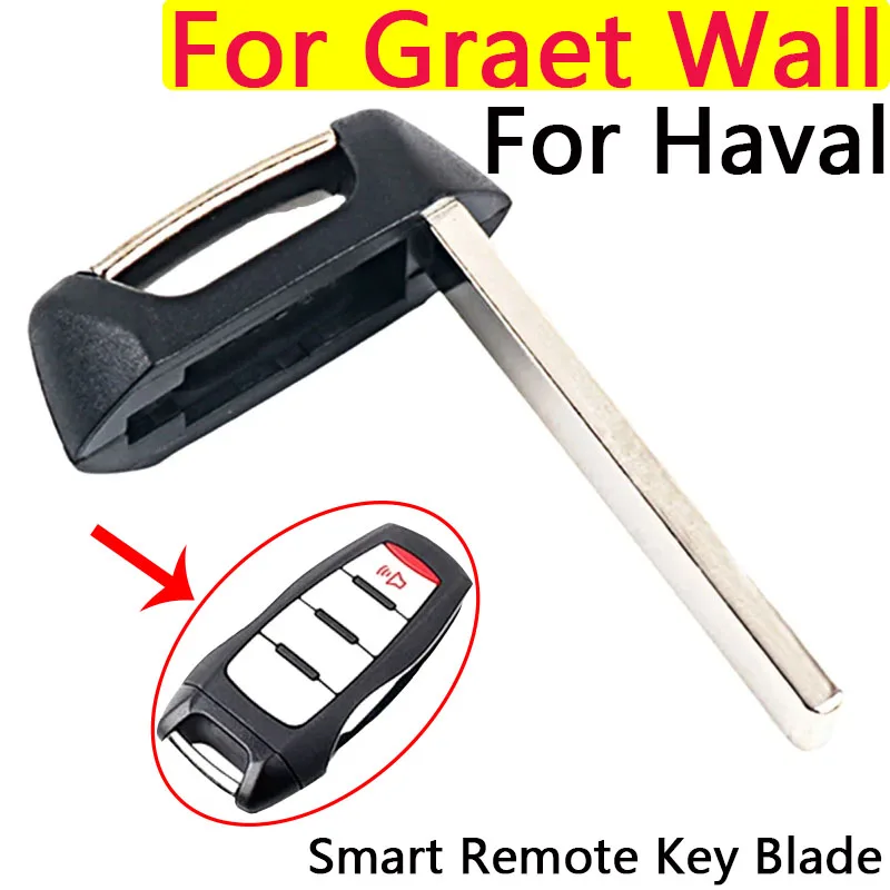 Auto Emergency Uncut Key Blade dla Haval Graet Wall Jolion H2S H4 H6 F7 F7X Car Smart Remote Key Blade 2018 2019 2020 2021 1szt.