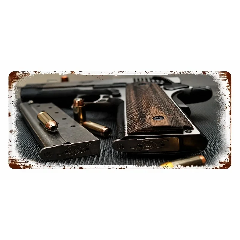 15x30cm Sіg Sauer P365 .177 Cal CO2 BB Blowback Air Pistol with Wearable4U 100x BBS and Hard Case  Vintage Decor Metal Wall Sig