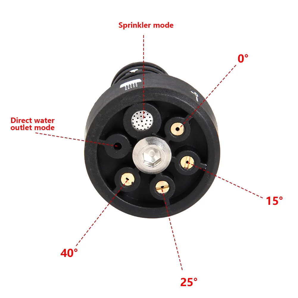 6 In 1 Adjustable Nozzle 1/4 Inch High Pressure Cordless Washer Cleaner Water Gun Parts Hose Nozzle 0°15°40°25°Direct Sprinkler