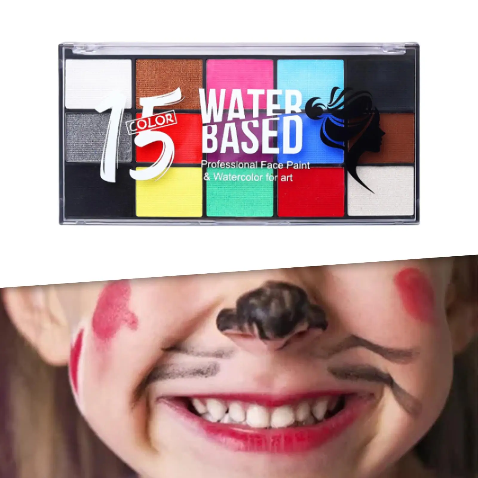พาเลทสีเพ้นท์หน้าและตัวสำหรับเด็ก สำหรับแต่งตัวในวันฮาโลวีน