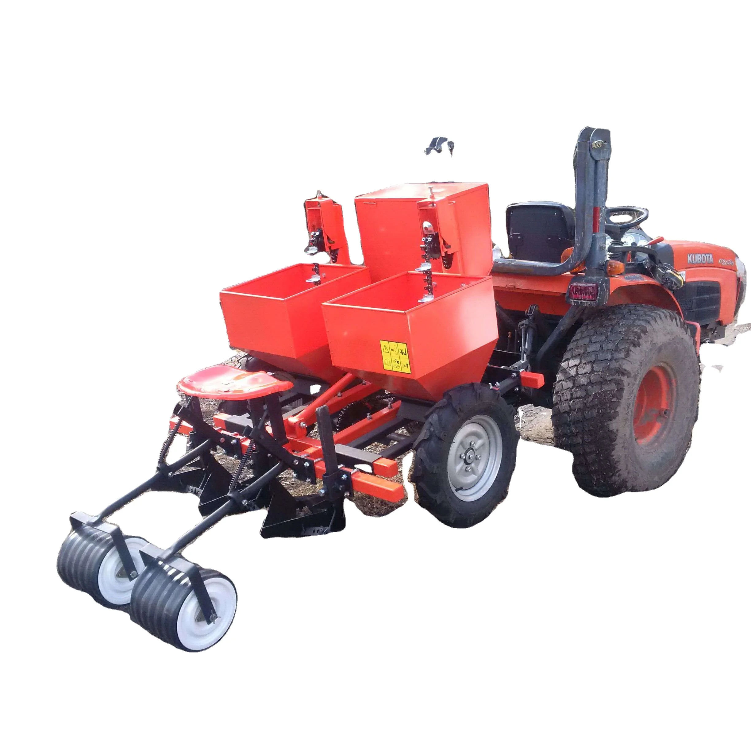 Tractor Implements Double Rows Potato Seeder Garlic Planter Customised 2 Row Corn Planter with Fertilizer Box 12 Volt Air Seeder