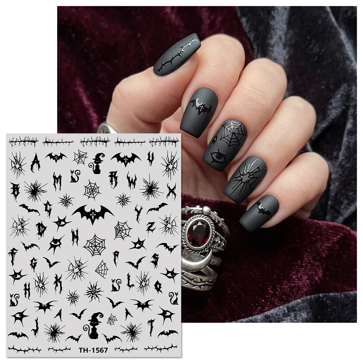Pegatinas góticas para decorac - Nail Art Vampire reseña y precio