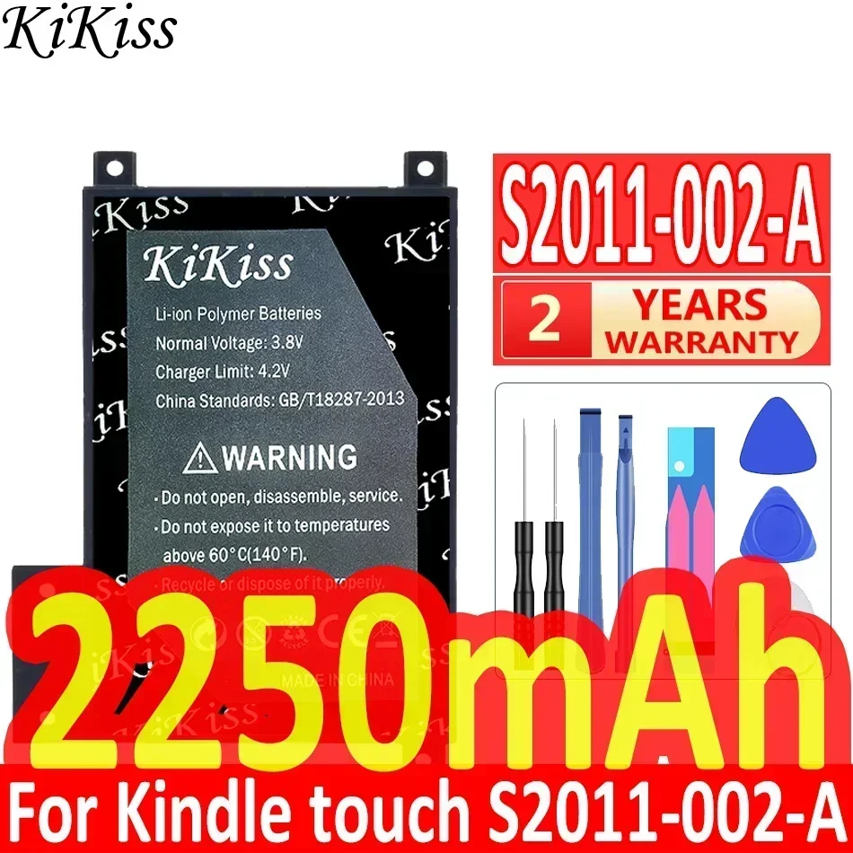 

2250mAh KiKiss Powerful Battery S2011-002-S for Amazon Kindle Touch S2011-002-A DR-A014 S2011-002-S 170-1056-00 D01200 Batteries