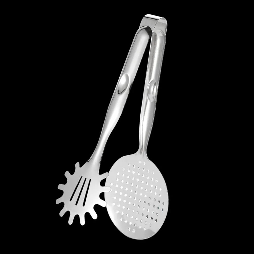 

Premium Stainless Steel Food Tong Strainer Clip Multifunctional Ergonomic Design for Baking Cooking Hotel Buffet Party
