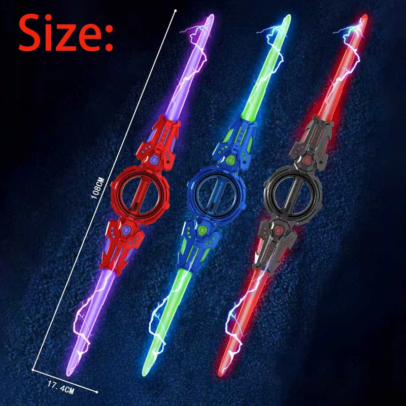 Bright Rotate Sword Sound Light Multi-Color Flash LED Light Shine Cosplay Sword Toy Party Family Interactive Toy For Adult Gift view 6