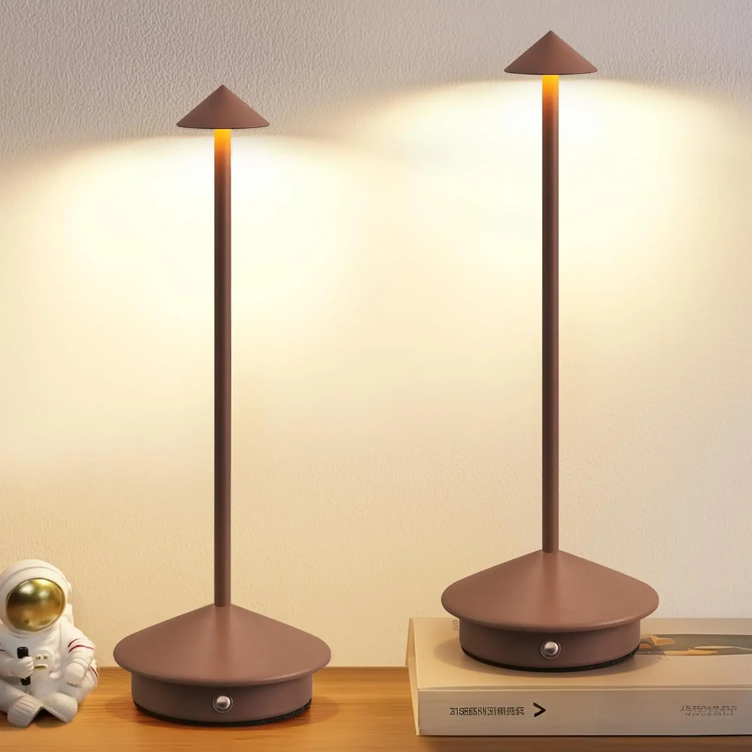 

Modern Cordless Table Lamp Set of 2, Portable LED Desk Lamps with 5000mAh Battery for Bedroom Dining Camping Night Light