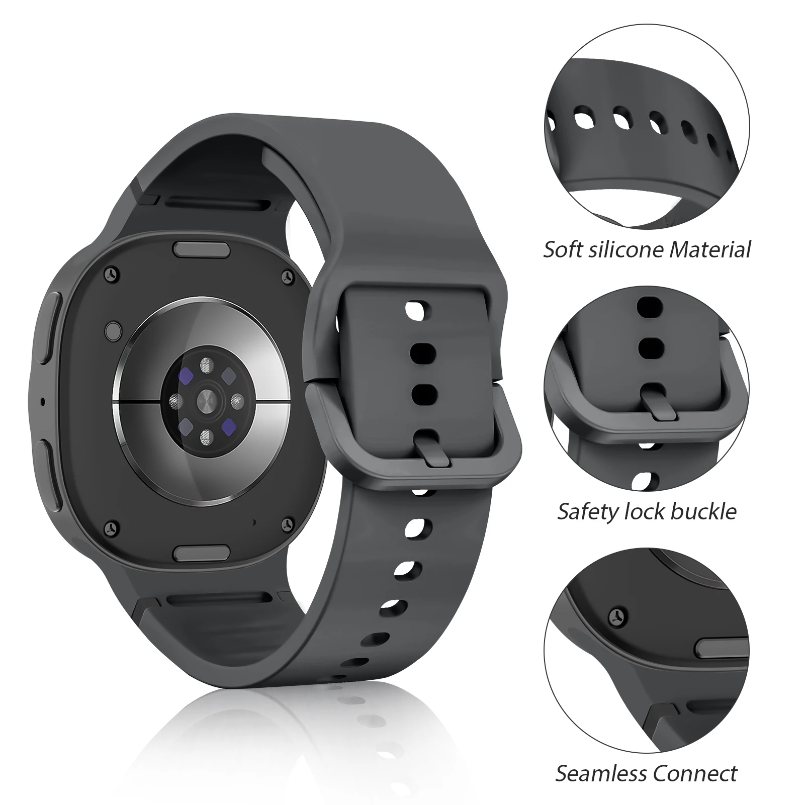 Sport Straps for Samsung Galaxy Watch 8/8 classic 46mm 44mm 40mm Official Wristband Blet Bracelets correa Galaxy Watch 8 Band image 3