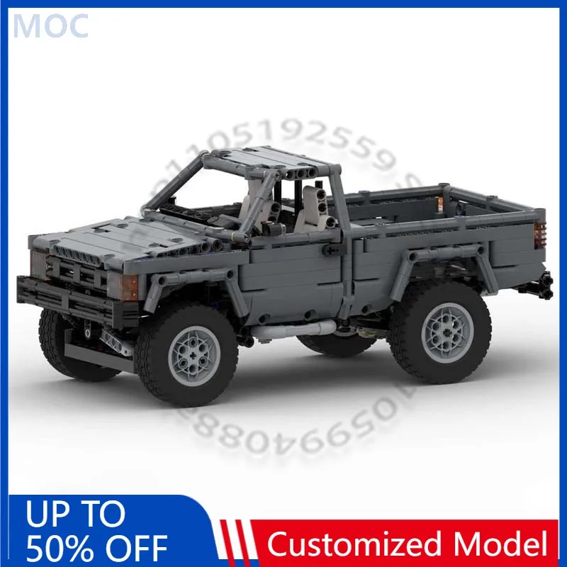 1029 Pezzi Auto Sportiva Toyota Hilux 1985 MOC, Blocchi da Costruzione Modulari Personalizzabili, Design Semplice Educativo, Giocattolo Fai-da-Te per Bambini, Regalo per le Vacanze