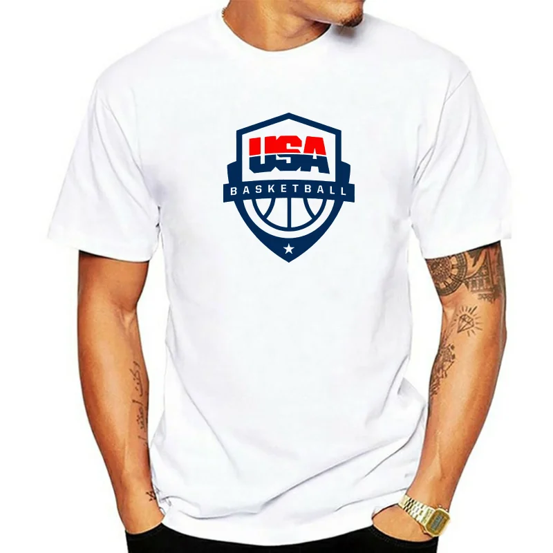 New USA Basketball T-Shirt MensWomens Black White Shirt 2