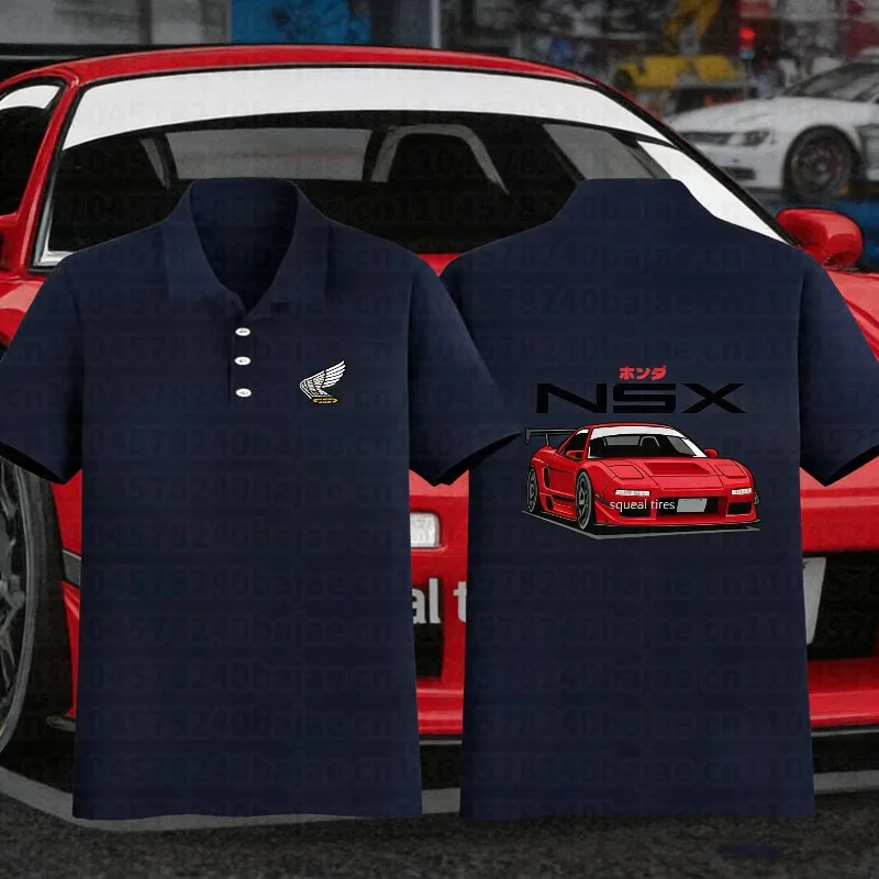 

Мужская футболка-поло Honda Racing: дышащая, приятная к телу, с коротким рукавом, свободного кроя, с отложным воротником, для езды на мотоцикле