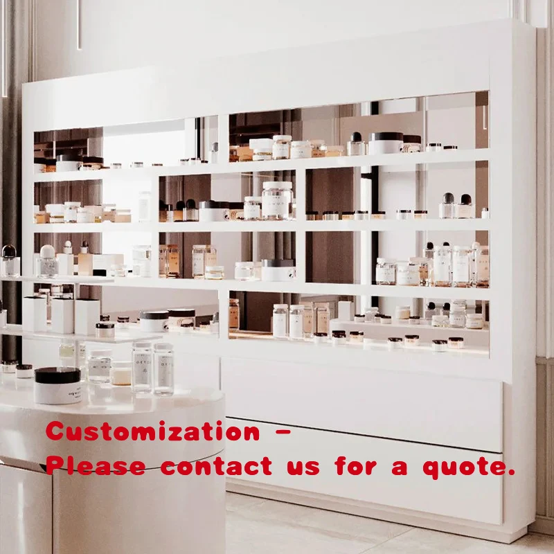 custom.Modern Customized Wood Freestanding Cosmetics Display Cabinet Easy Assembly Indoor Use Cosmetic Beauty Display