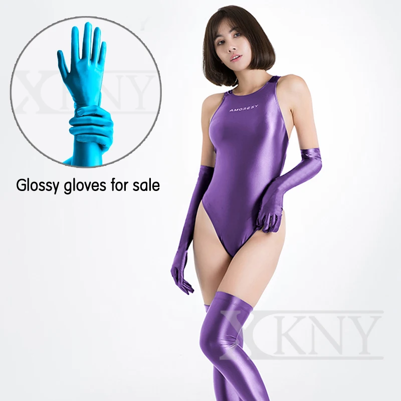 XCKNY-guantes de satén sedosos brillantes, manoplas multicolores, sexy, de alta elasticidad, para vestido de fiesta, juego de rol