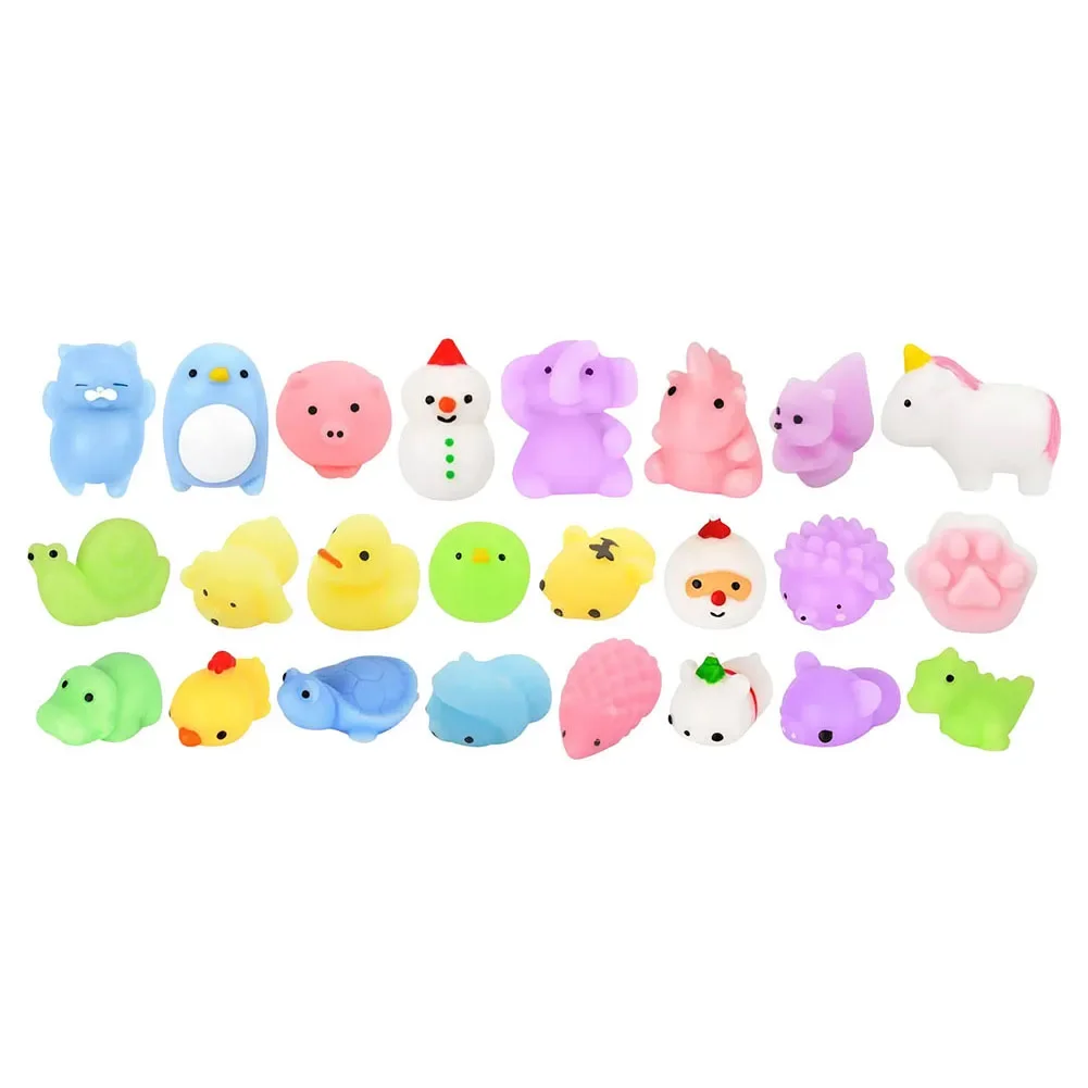 

24PCS Christmas Advent Calendar Blind Box 24 Grid Rubber Toy Blind Box Christmas Surprise Gifts For Kids Countdown Calendar