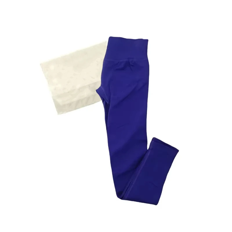 شعار السراويل Df تأثير طماق النساء سلس اليوغا السراويل Scrunch الملابس يغطي الرجل منخفضة مضلع حزام Fiess جوارب رياضية Capris