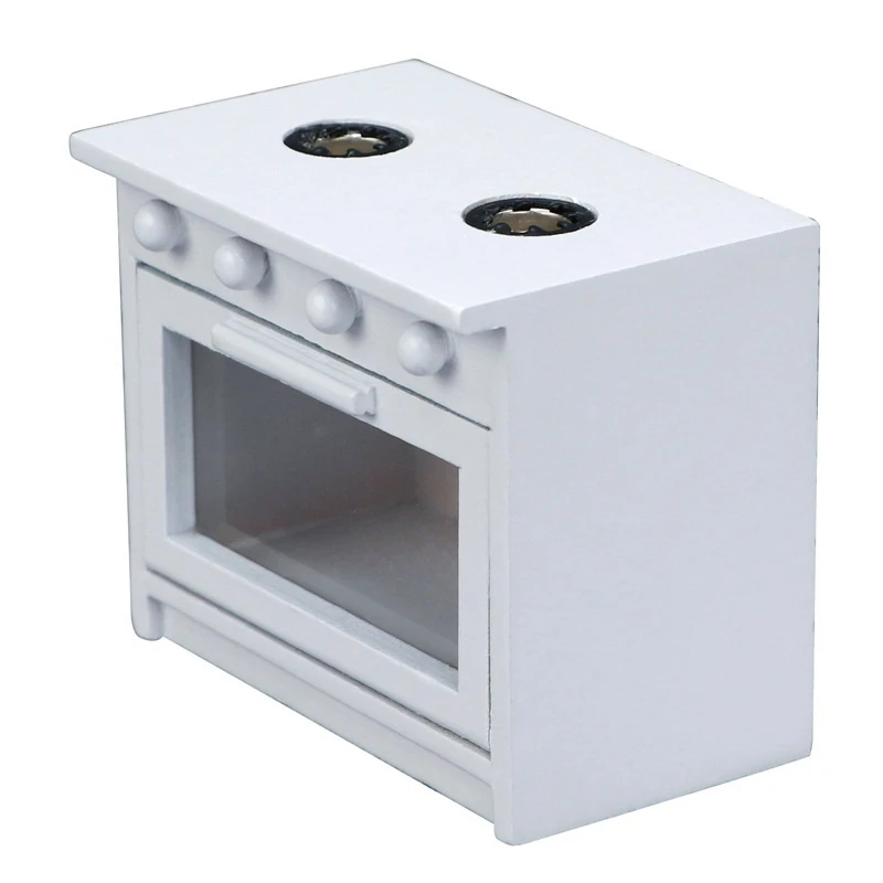 

1/12 Dollhouse Mini Wooden Gas Stove Model Miniature Gas Stove Simulation The Dollhouse Kitchen Furniture Kids Toy