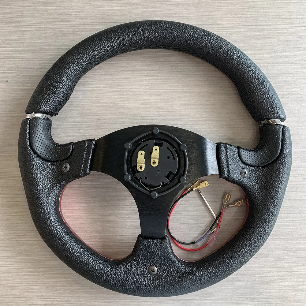 tiypeor Universal 320mm 13 Inch Pu Car Steering Wheels Car Modification JDM Golf Cart Steering Wheel