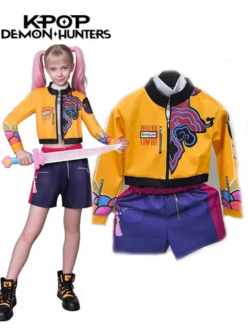 K-pop Rumi Zoey Mira chasseurs de démons Costume de Cosplay pour fille scène d'halloween motif imprimé 3D vêtements de jeu de rôle