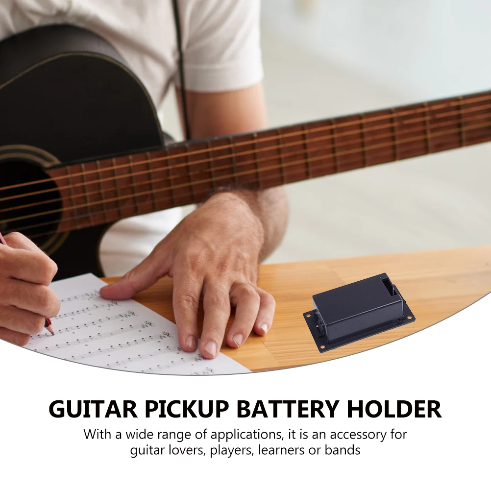 

2 Pcs Pickup Case Replacement Box Active Bass Compartment Guitar Holder for Synthetic Plastic