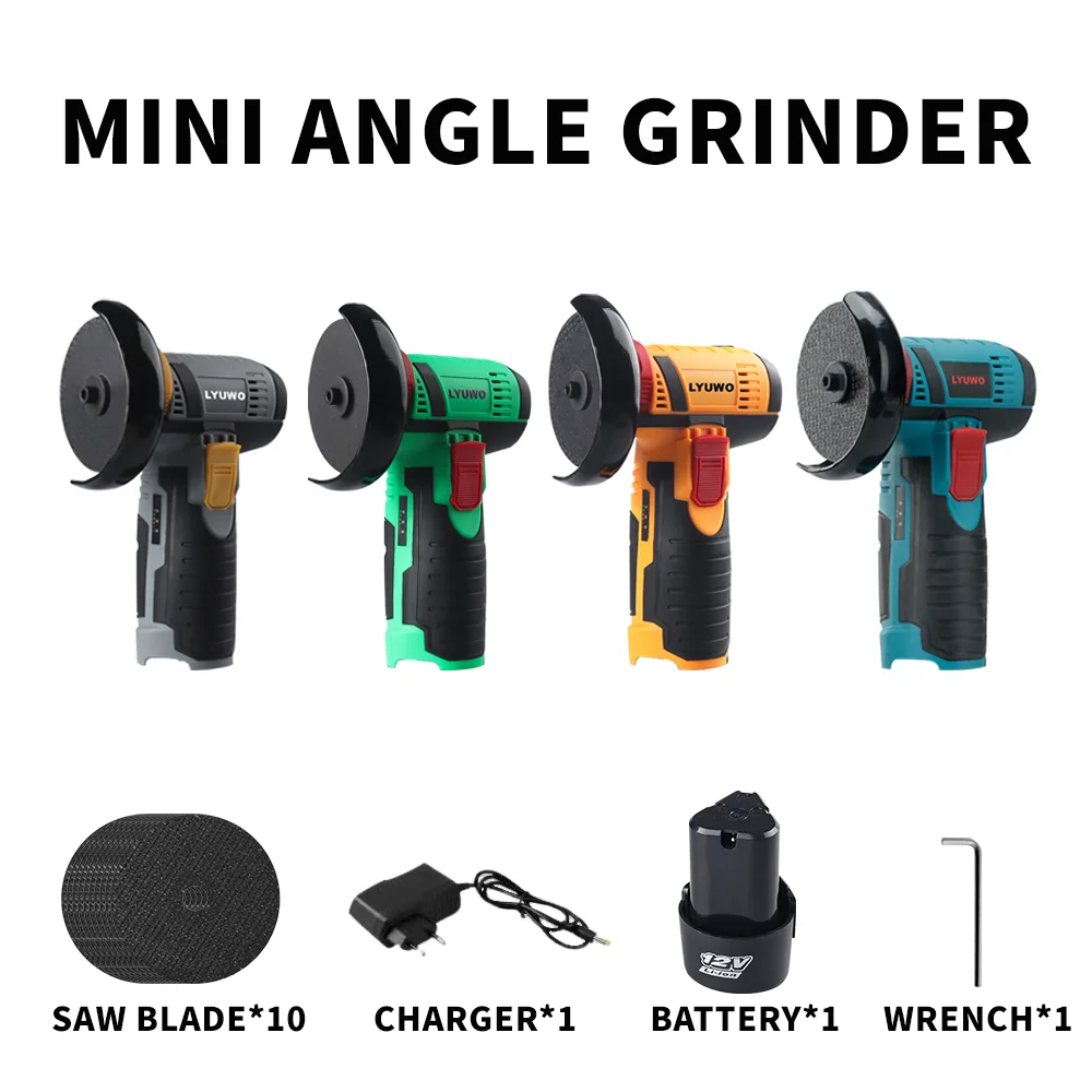 

LYUWO Mini Angle Grinder Mini Household Rechargeable Cutting Machine Polishing Machine Electric Hand Grinder Polishing Machine