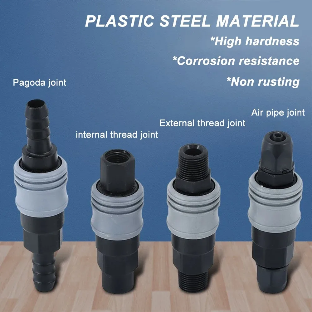 Type Couplers Self-Lock Pneumatic Fitting 20/30/40 PP SP PF SF PH SH PM SM Plastic Steel Air Compressor Connector Set