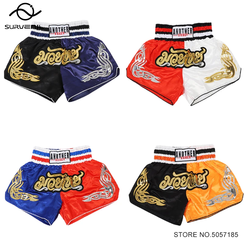 

Muay Thai Shorts Patchwork Thai Boxing Shorts Men Women Child MMA Combat Kickboxing Shorts Martial Arts Fight Grappling Pants