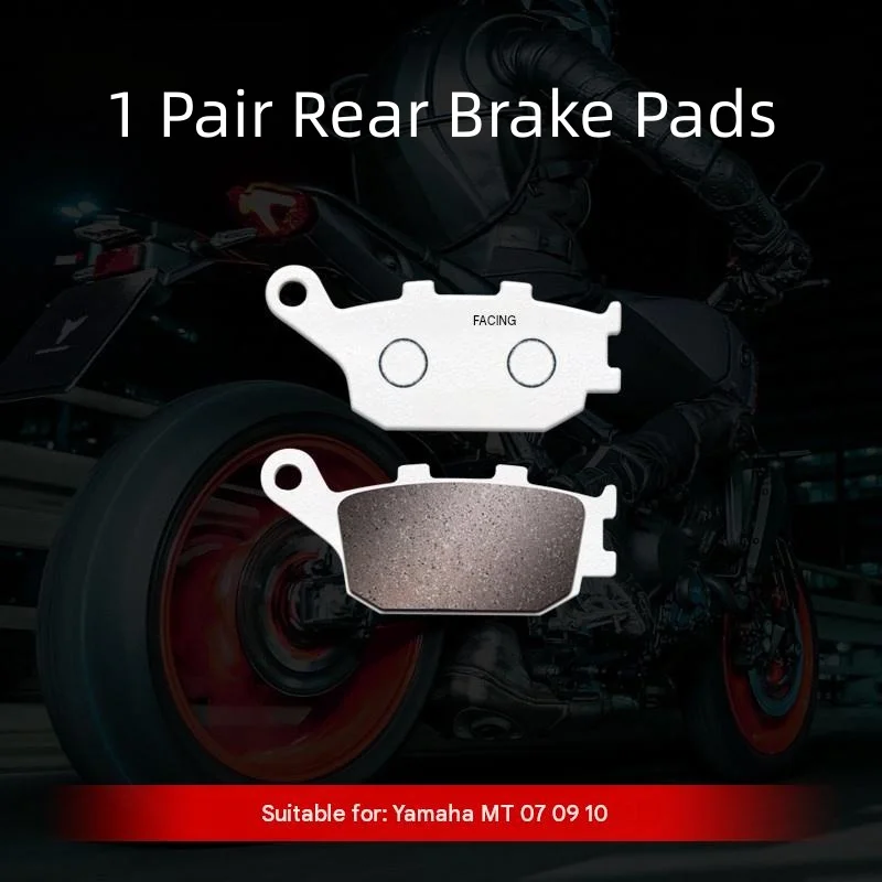 For YAMAHA MT‑07 MT‑09 MT‑10 Carbon‑Copper Based Brake Pads, Low‑Noise High‑Temp Stable Friction Disc Brake Pads Mod Accessories
