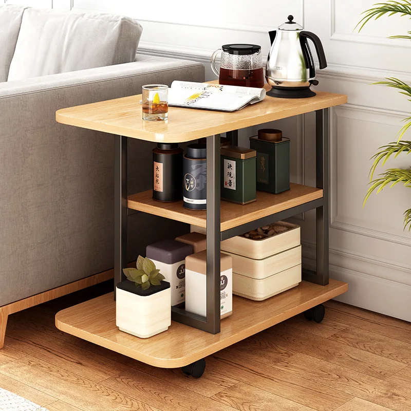 

Sofa side few household living room multi-layer movable small coffee table modern simple storage tea cabinet simple small tea