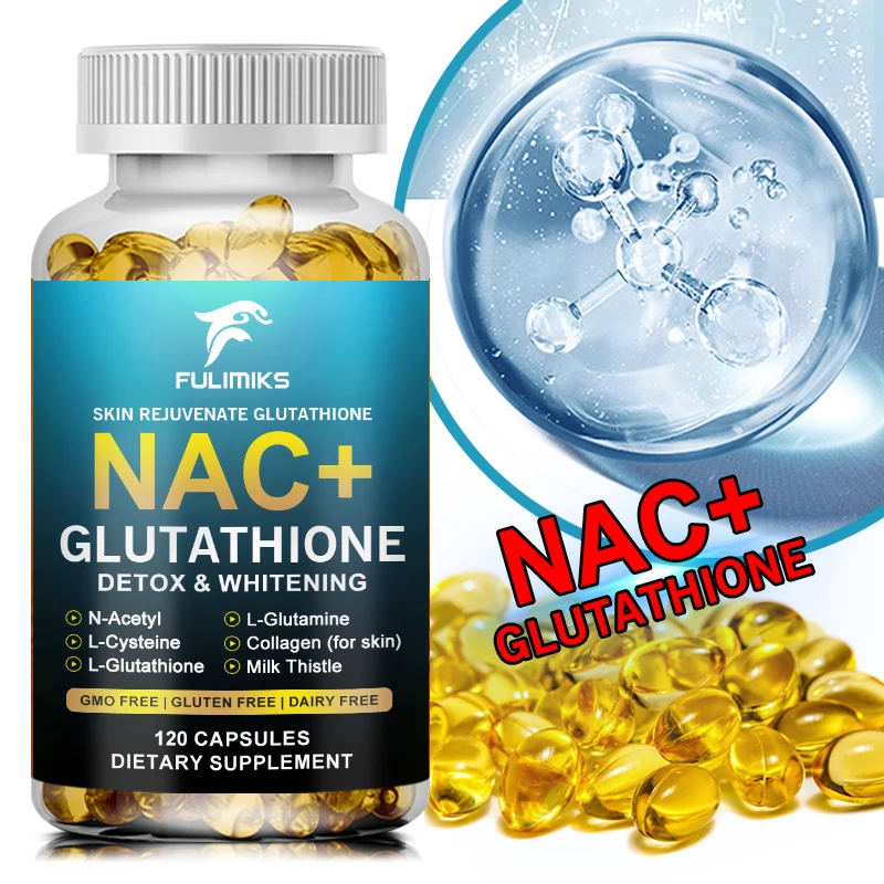 Nac Glutathion Ergänzung n-Acetyl Cystein Gemüse Kapseln (Glutathion, Haut, Nacetyl Cystein, Schönheit, Lunge, Detox & Reparatur)