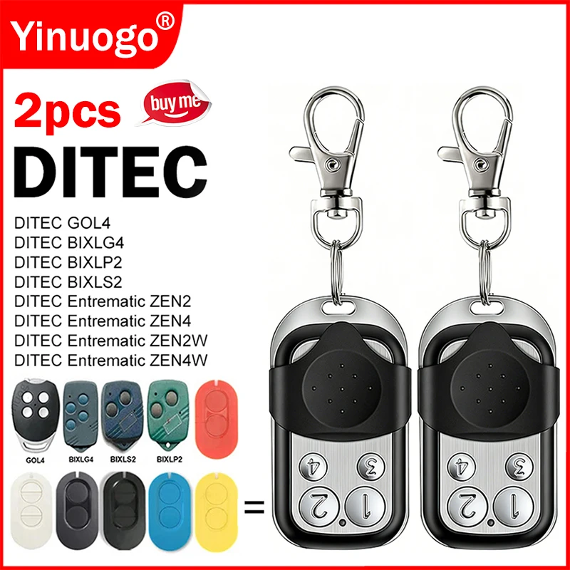 

для DITEC Entrematic ZEN2 ZEN4 ZEN2W ZEN4W GOL4 BIXLP2 BIXLS2 BIXLG4, Пульт дистанционного управления гаражных ворот 433.92 МГц, с плавающим кодом