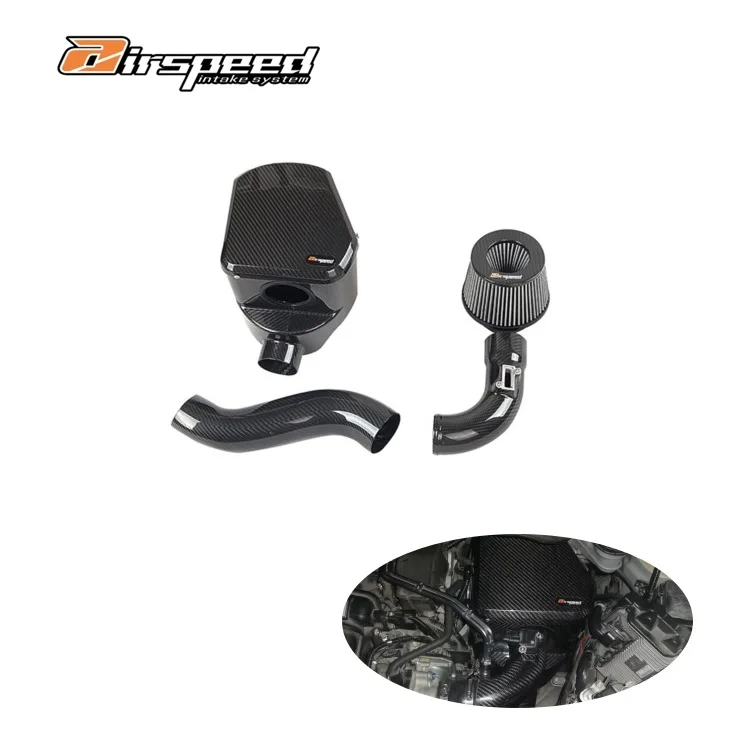 Airspeed Original Car Fixed Position Dry Carbon Fiber Cold Air Intake System Intake Pipe Intake Filter for Honda Fit GK5 1.5L
