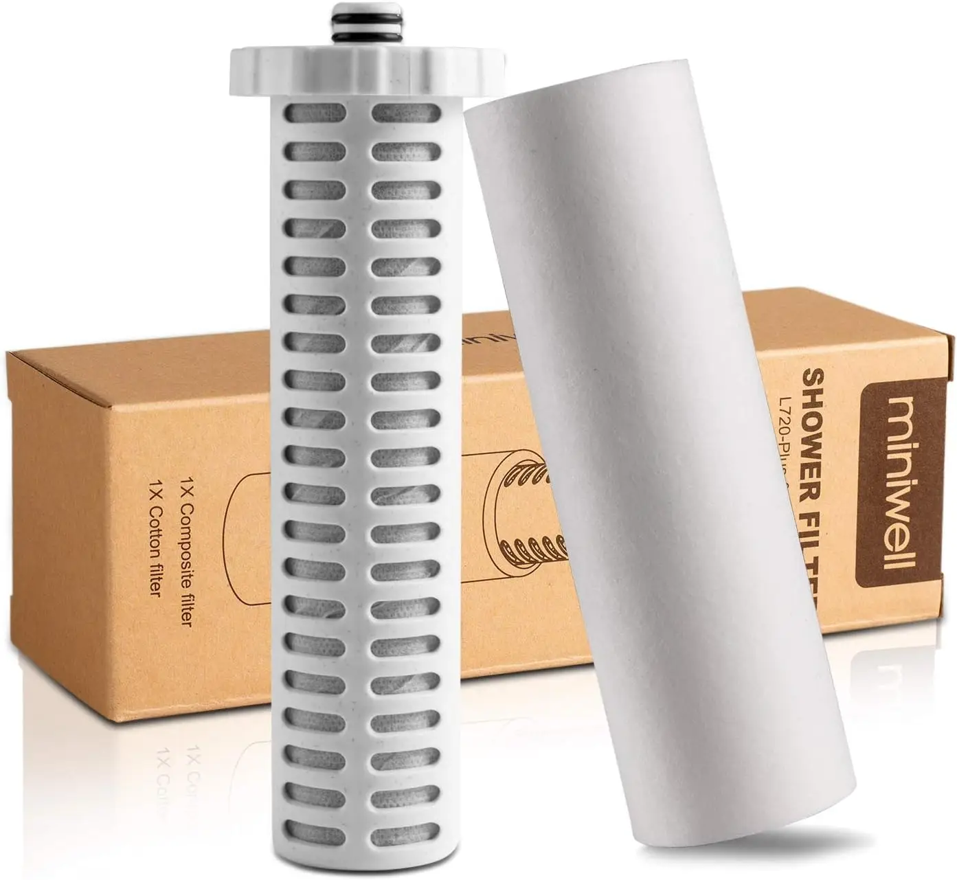 

Shower Filter with Replaceable Cartridges, Removes 99% Chlorine, Double Filters for Clean Water
