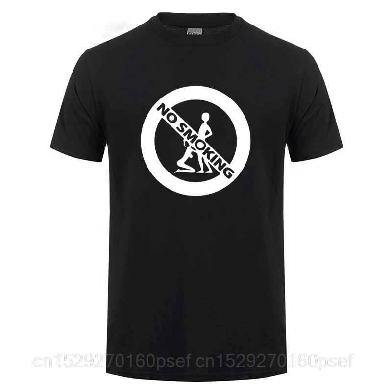 Girl And Boy No Smoking Printed T Shirt For Men Summer Tops Tee Short Sleeve Casual Cotton O Neck Humor Joke Funny T-shirt