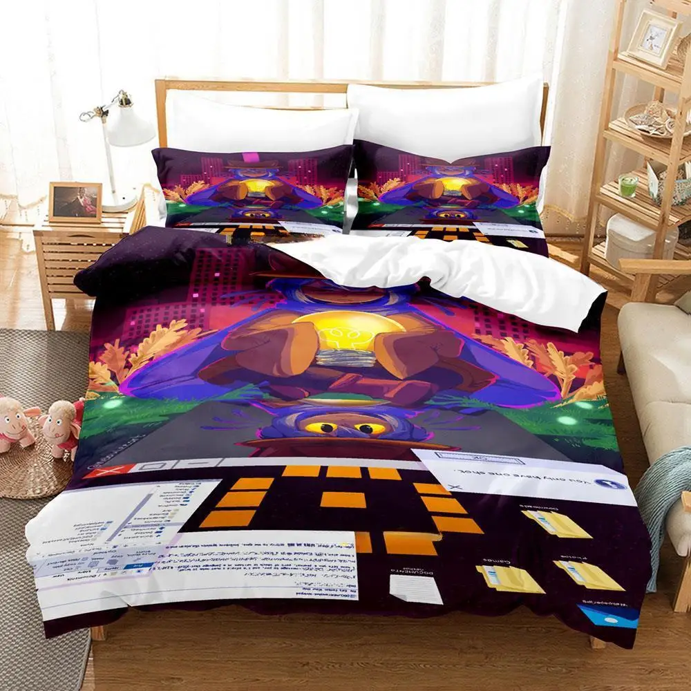 New Game OneShot Bedding Set Single Twin Full Queen King Size Bed Set Adult Kid Bedroom Duvet cover Sets 3D Anime Bed Sheet Set