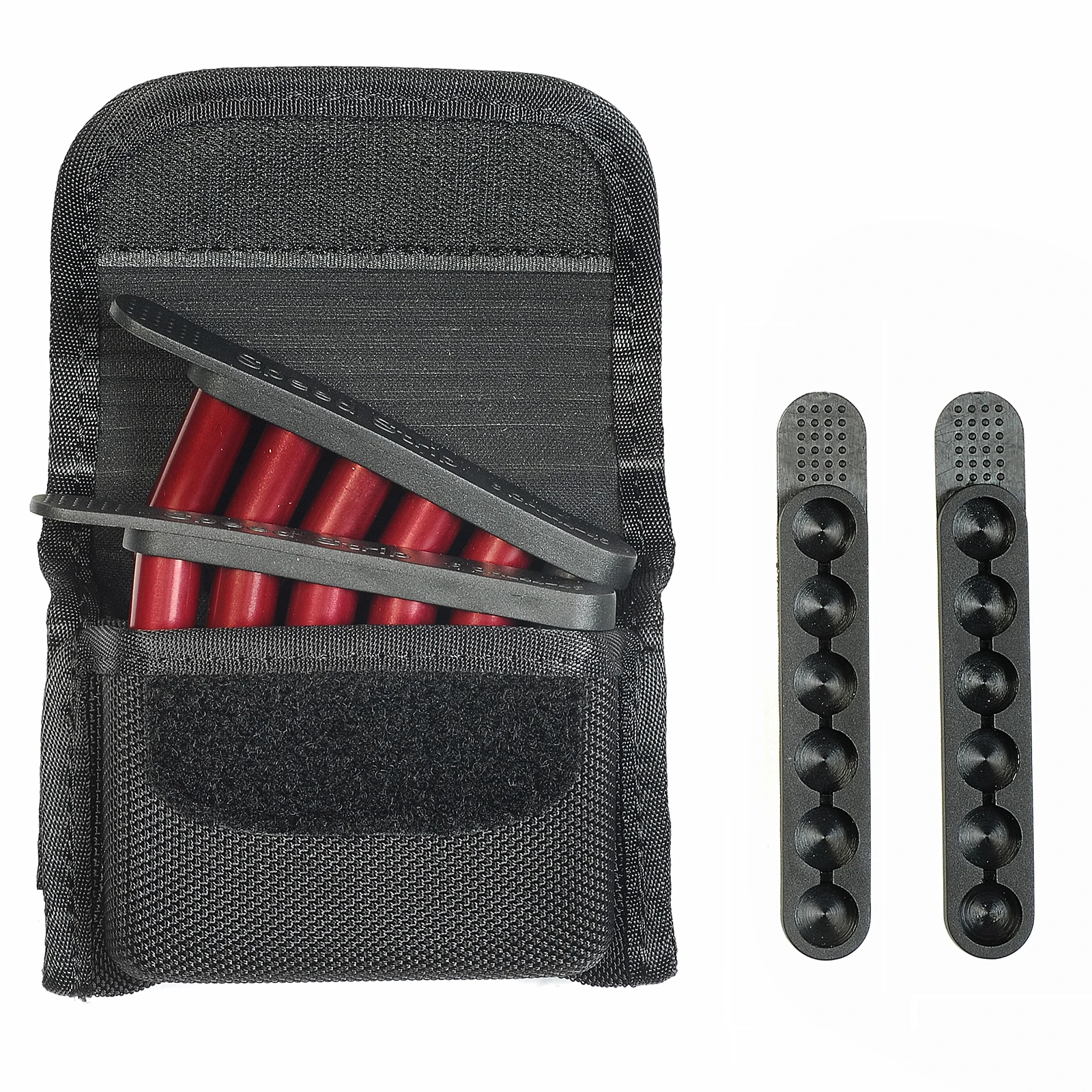 Gegoten Speed Strip Pouch Met Pack Van 4 Speed Strips Set ,Quickstrip Houder, Ammo Pouch Voor Revolver, ammo Houder, Kogel