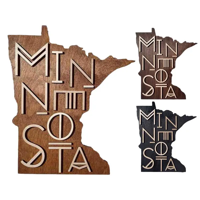 State Wall Decor State Shaped Map Sign Cutout Wall Art 3D Wall Ornament Rustic Farmhouse Home Decor Wall Pediments For Kitchen