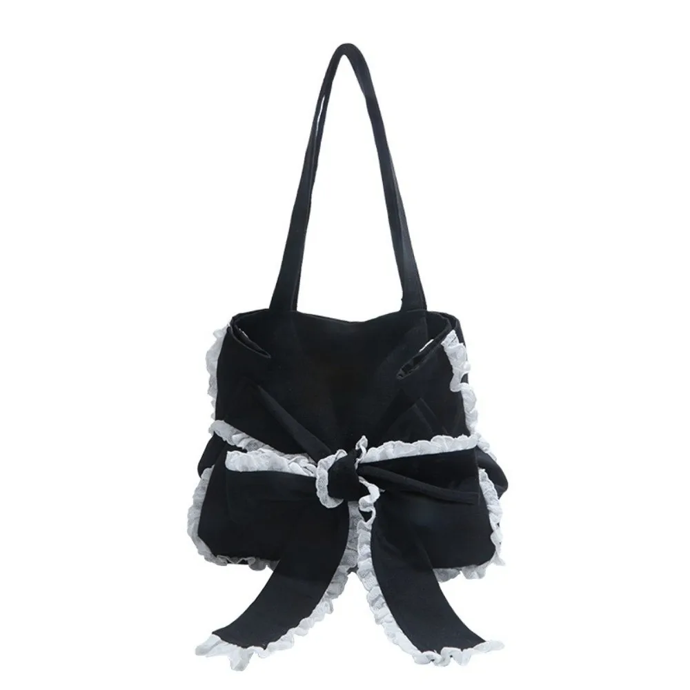 

Trendy Korean Bows Armpit Bag Versatile Lace Bow Tote Bag Stylish Large Capacity Women's Handbags Girls