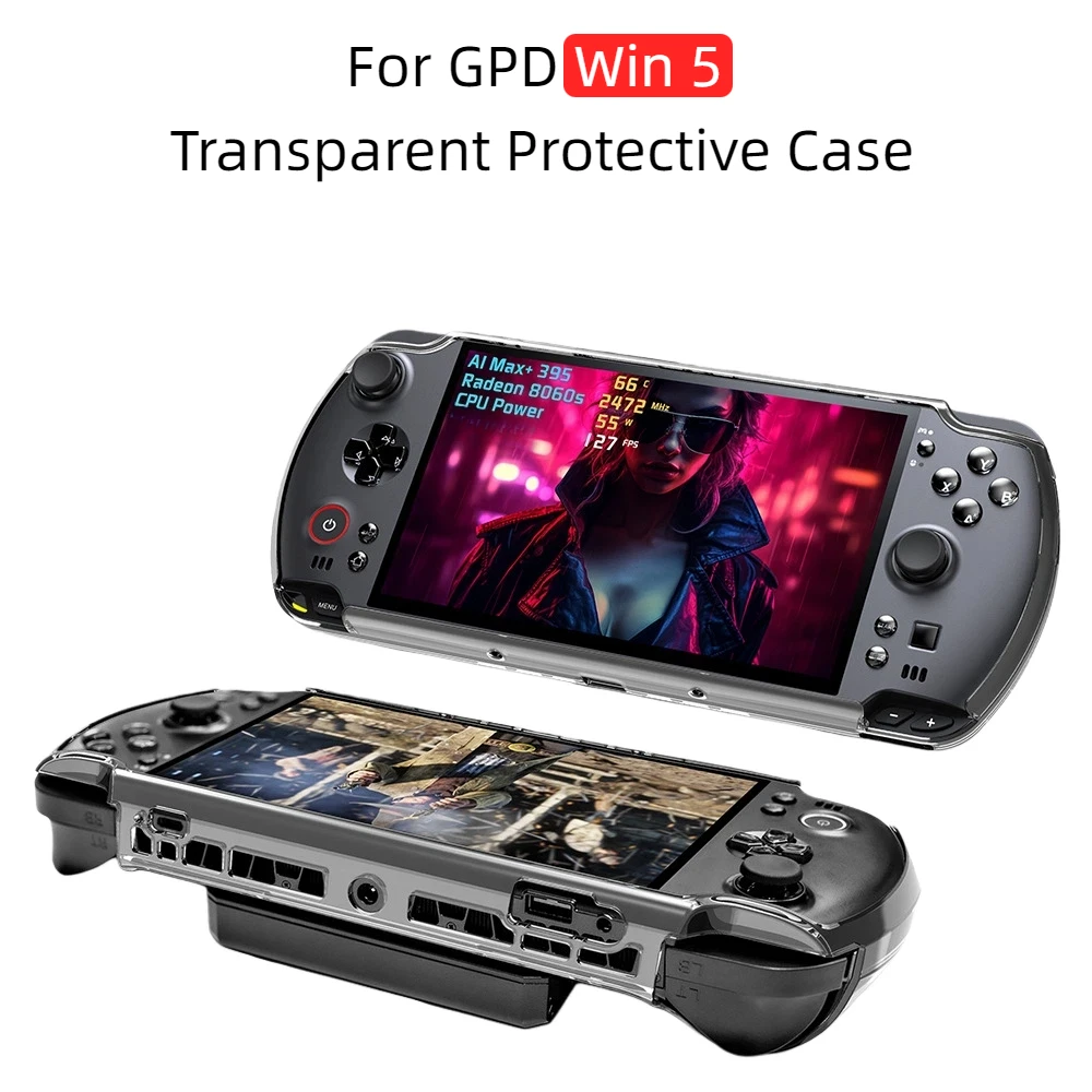 

Прозрачный защитный чехол для игровой консоли GPD Win5, защитный чехол из ТПУ, прозрачный чехол с охлаждением