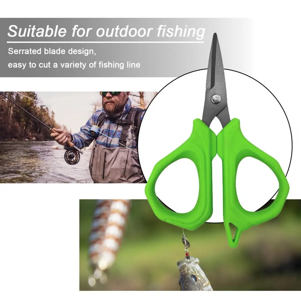 Pe Line Cutter Versatile Fishing Scissors Durable Stainless Steel Blade Non-slip Rubber Handle Ideal Outdoor Fishing Tool for Pe