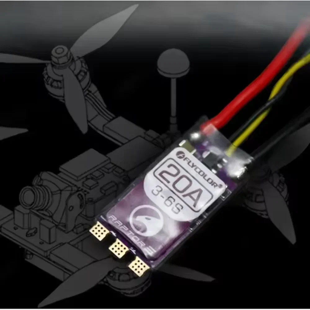 FLYCOLOR Raptor5 20A 50A Single ESC 3-6S 32Bit STM32G071 128K PWM DShot ProShot FPV Racing Drone