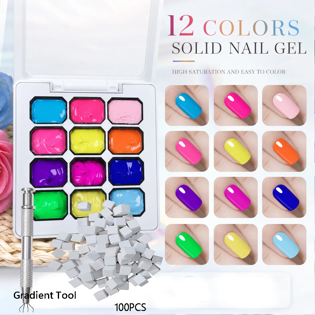 Nail Art Y2K - 12 Renkli Y2K Neon Gradyan Tırnak
