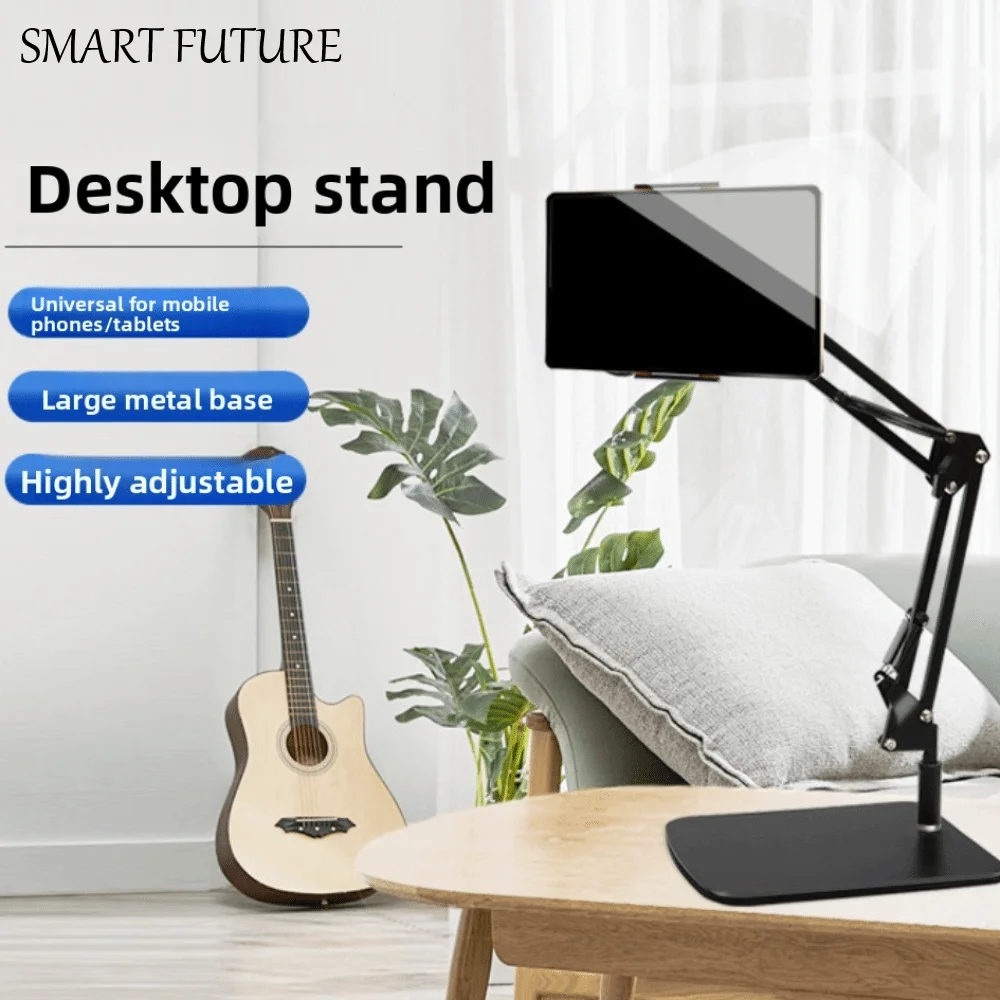 

Механическая консольная подставка для мобильного телефона с длинным кронштейном 360° ° Поворотный настольный держатель для телефона, металлический универсальный кронштейн для мобильного телефона