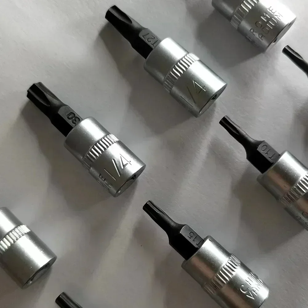 1pc Torx Bit Socket 1/4" Screwdriver Star Bit T8-T40 Screwdriver Bit Ratchet Socket Wrench Screwdriver Hand Tool