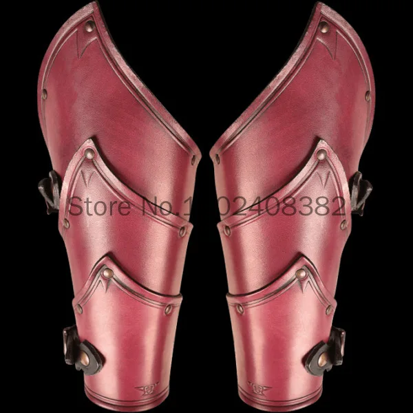 2Pcs Men Medieval Steampunk Leather Armor Arm Guards  Pirate Knight Gauntlet Bracer Cosplay Accessories Vambrace For Larp