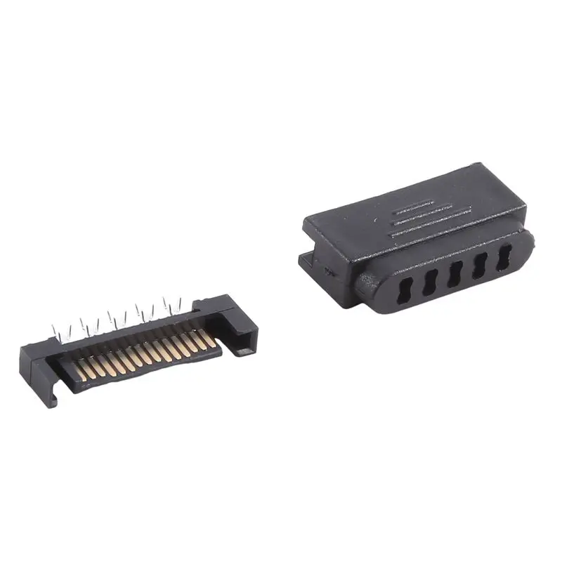 ABZZ-100Pair L29-Sata Plug 5 Holes SATA Male SATA Male Socket Serial Port 15P Power Connector Shell Plug And Shell