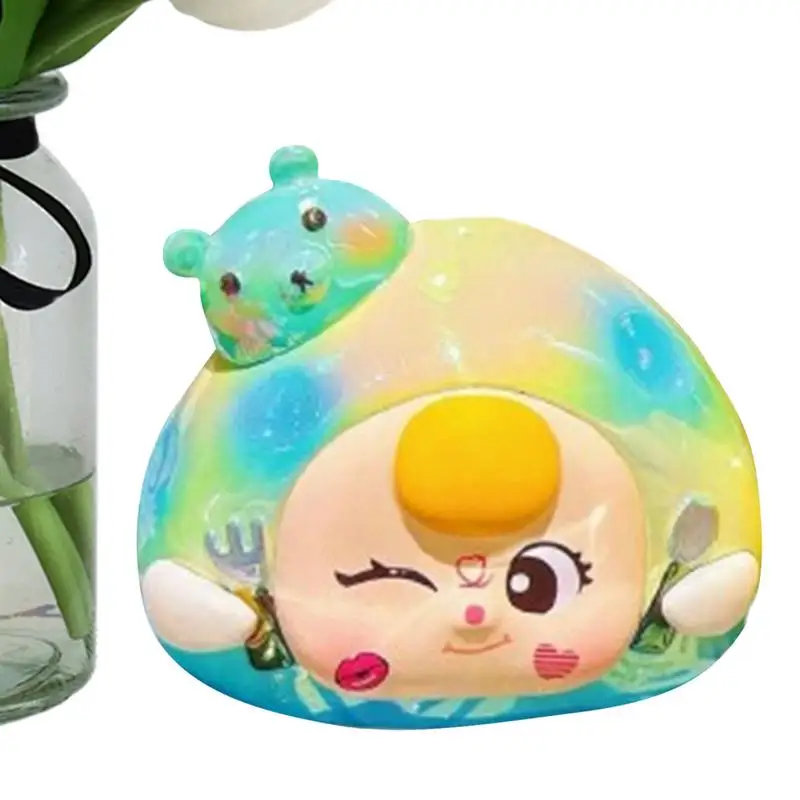 Action Figures Statue Cute Figures With Food Outfit Collectible Toys Series Creative Collectible Statue For Bedroom Bedside Home