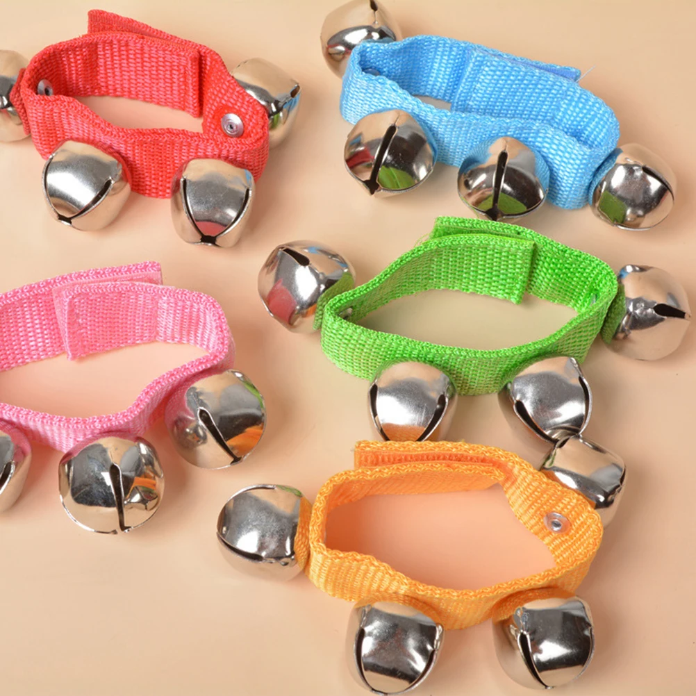 5Pcs Kid Wrist Bells Rattle Bracelet Dance Party Performance Cheer Decorations Infant Gift Rattle Bracelet for Kid