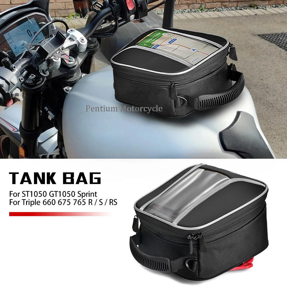 Fuel Tank Bag For ST1050 GT1050 SPRINT Street Triple 660S 675R 765S 765R 765RS Motorcycle Bags Luggage Multi-Function