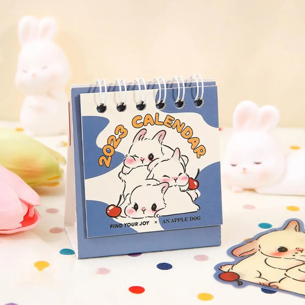 Vyučváné zásoby  velkolepý 2023 kreslený králík denně schéma stůl plánovač hustý papír stůl kalendář konírna   domácí zásoby