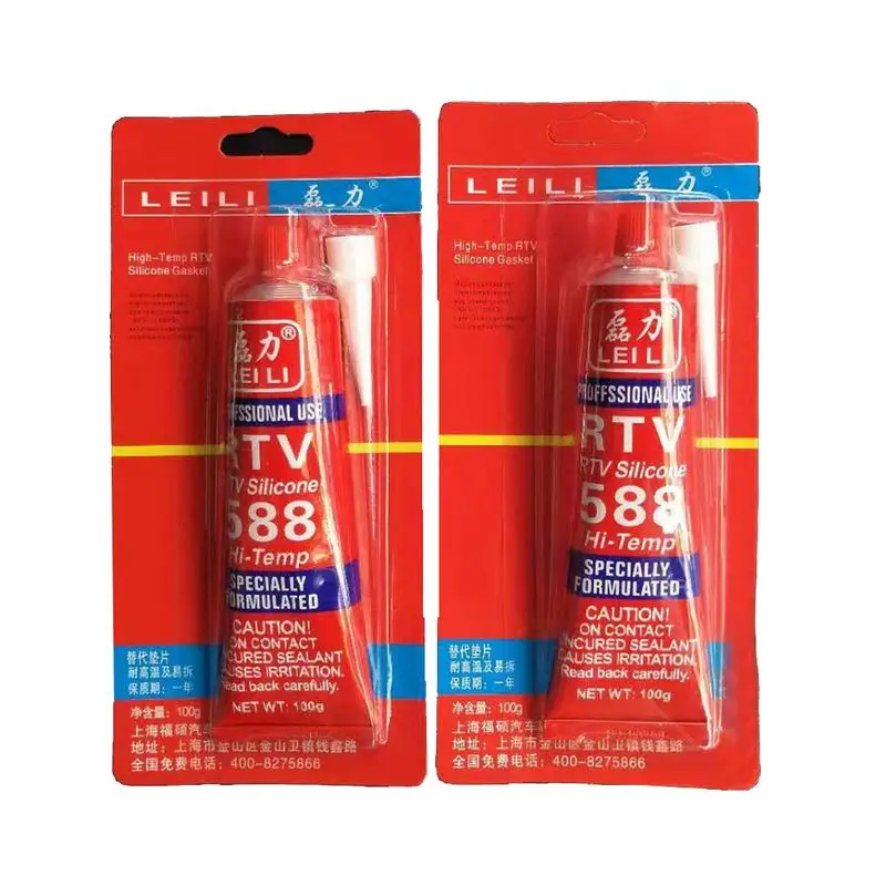 

Car Plastic High Temperature Silicone Glue Automobile High Temperature Sealant Vehicle Strong Adhesive Glue RTV Red Fastening